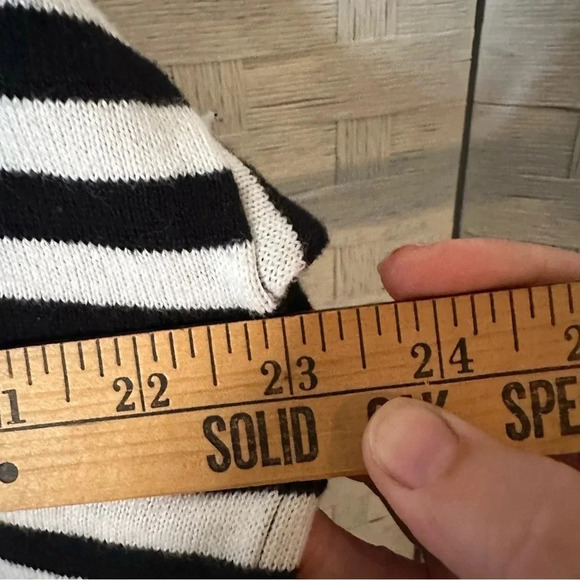 Torrid black & white Striped Sweater red heart elbow patches valentine plus size - Picture 12 of 13